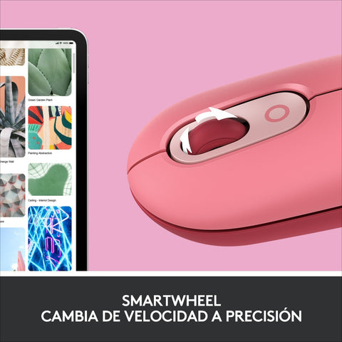 Mouse Logitech Pop Inalambrico Coral Rose (910-006551)