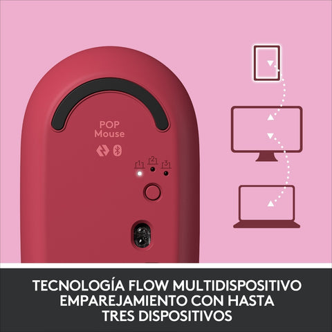 Mouse Logitech Pop Inalambrico Coral Rose (910-006551)