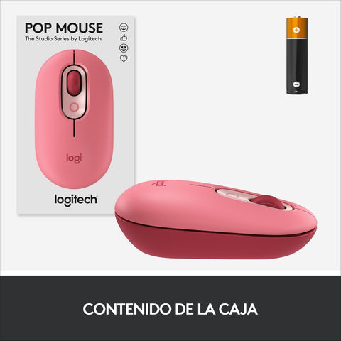 Mouse Logitech Pop Inalambrico Coral Rose (910-006551)