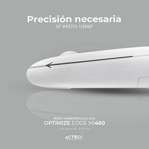 Mouse Ultra Delgado Acteck Edge Mi460 Inalambrico Blanco (Ac-934114)
