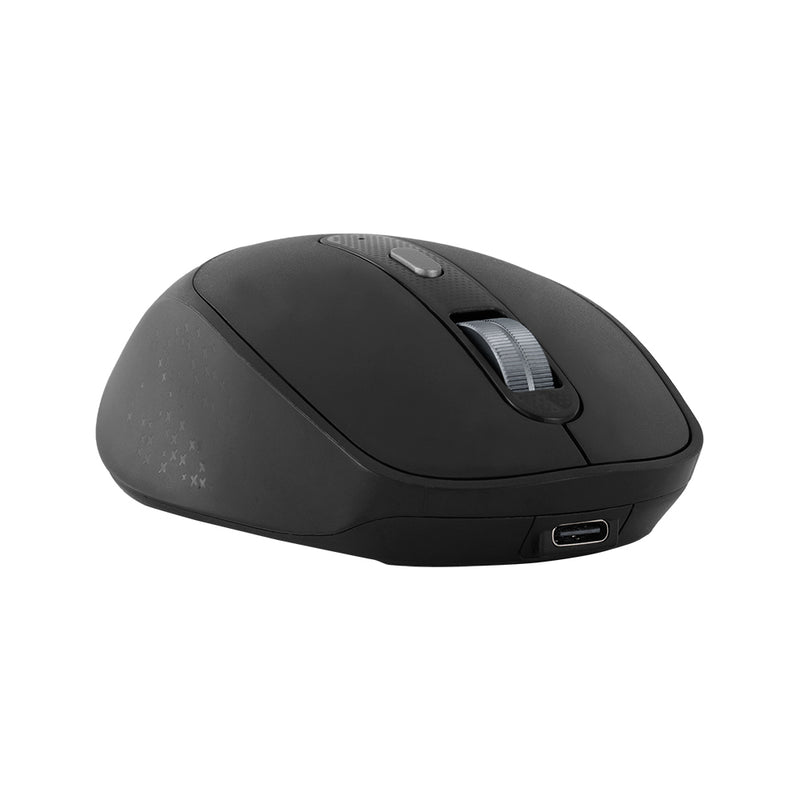 Mouse Vorago Inalambrico Y Bluetooth Recargable Tipo C Negro MO-450