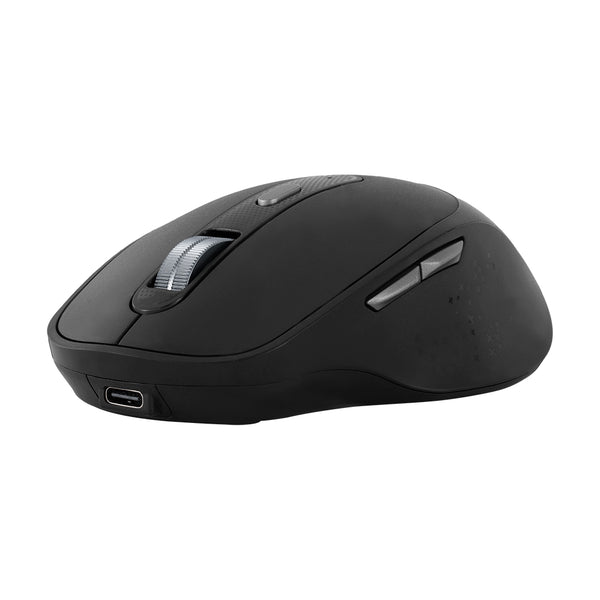 Mouse Vorago Inalambrico Y Bluetooth Recargable Tipo C Negro MO-450