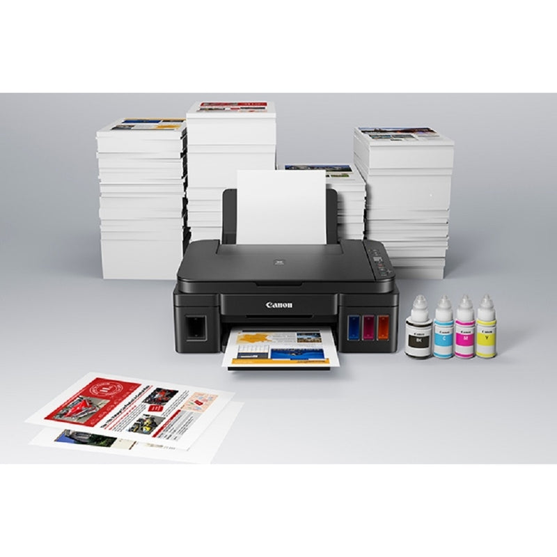 Multifuncional Canon G2110, Tinta Continua, Ipm 8.8 Negro, 5.0 Color, Usb, Cama Plana Carta, A4, Compatible Windows, Consumibles Gi-190