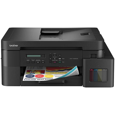 Multifuncional Tinta Continua Brother DCPT830DW, impresión dúplex, 30 ppm negro, 26 ppm color, Wifi 2.4/5Ghz, Ethernet, cama plana color tamaño carta