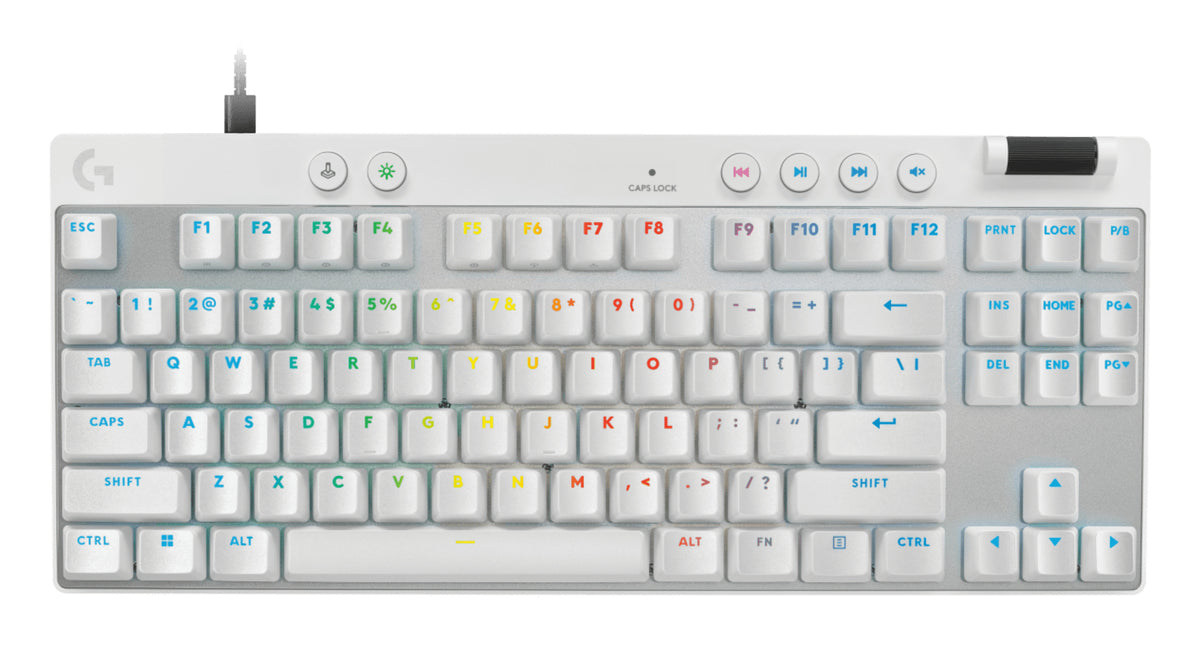 Teclado Logitech G Pro X Tkl Rapid Analog Switches Usb - Blanco (920-013132) - inglés