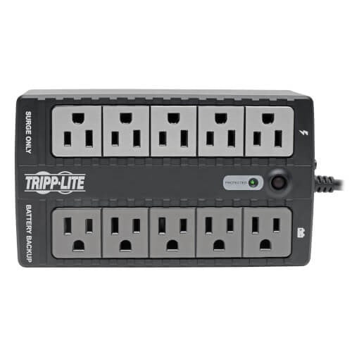 No-Break TRIPP-LITE INTERNET550U - Capacidad 550VA/300W Color Negro - Protección de Línea de Datos y PC - Confiabilidad Diaria