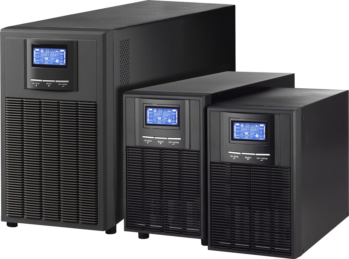UPS Online Monofásico Torre GAMMA 3K - Potencia 3000VA/2700W con Doble Conversión - Protección Crítica 4 Contactos NEMA - Máxima Seguridad