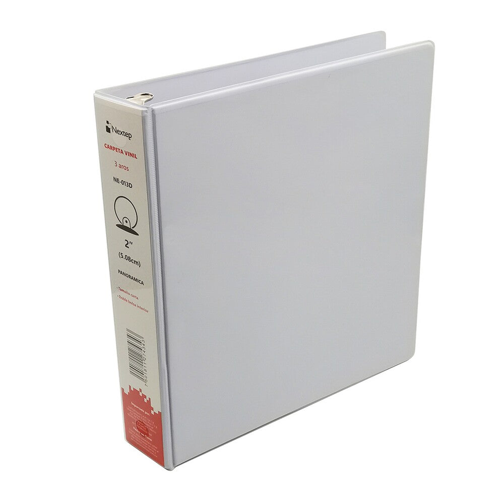 Carpeta Nextep Vinil O Lomo 2"" Tamaño Carta Color Blanco, Ne-013D