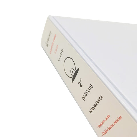 Carpeta Nextep Vinil O Lomo 2"" Tamaño Carta Color Blanco, Ne-013D