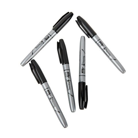 Marcador Permanente Nextep Punto Fino 2Mm Negro C/12 Pzas