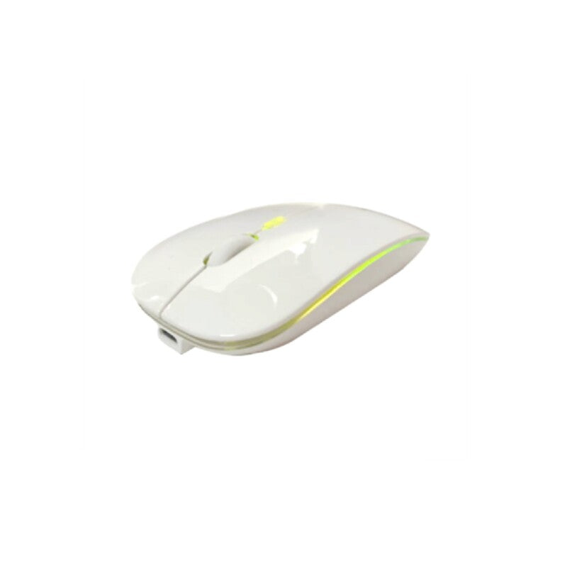 Mouse Nextep Ne-412B Inalambrico Recargable Slim Rgb 1600Dpi Blanco