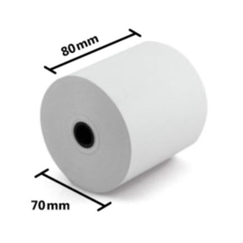 Rollo De Papel Nextep Térmico Ne-529 80X70 Mm C/5 Piezas Gramaje 55 Y Largo 55M +5% Impresión Color Negro