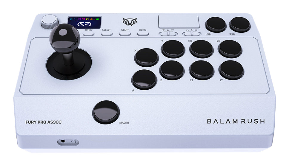 Control Arcade Balam Rush Fury Pro As900 / Bt 5.0 + Alambrico Blanco