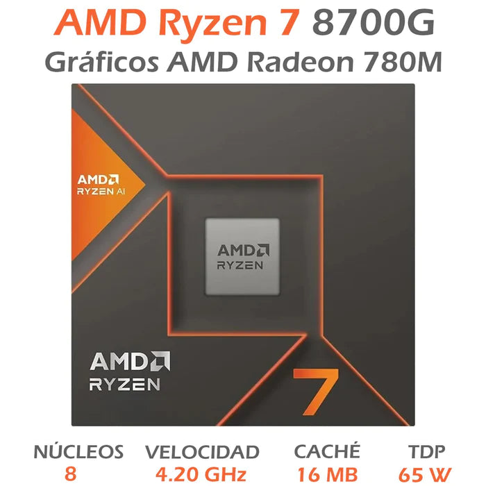 Procesador Amd Ryzen 7 8700G Am5 4.2Ghz (100-100001236Box)