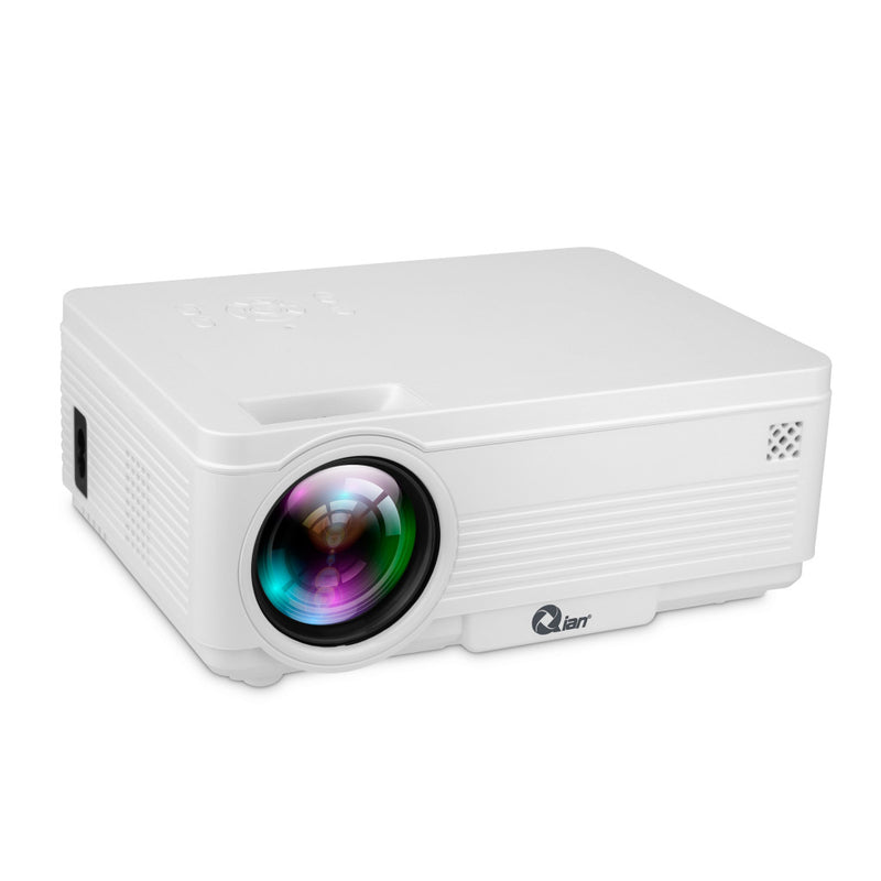 Proyector Qian Blanco Lcd 200 Lúmenes, Bluetooth, Hdmi, Usb, Av, Aux, Con Altavoz - Modelo QXP-ETHRX