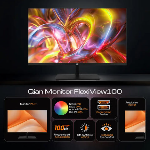 Monitor Qian Flexiview 24" 100Hz Va 1X Vga 1 X Hdmi