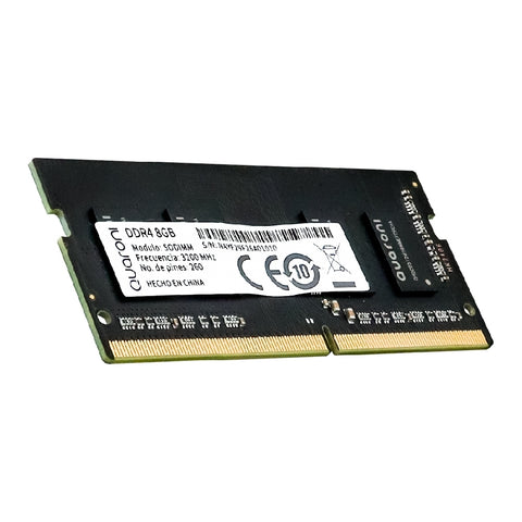 Memoria RAM Quaroni DDR4 8GB SODIMM para Laptop a 3200 MHz - Dale Nueva Vida a tu Equipo - Rápida