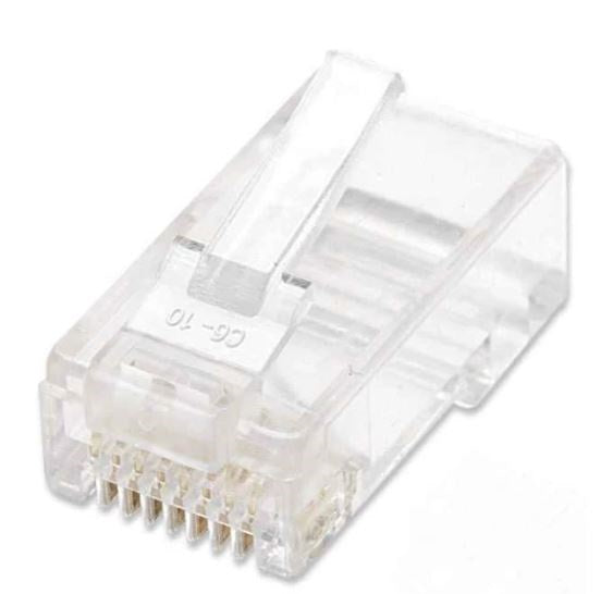 Plug Rj45 Cat6 Multifilar Utp Bote 100 Pzas Oro 15-Micras - 502344