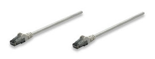 Cable de red Cat6 - UTP, RJ45 Macho / RJ45 Macho, 5 ft. (1.5 m), Color Gris, Contactos con baño de oro para una mejor conexión - 340380
