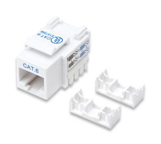 JACK RJ45 CAT6 KEYSTONE DE IMPACTO BLANCO. Para uso con cable sin blindaje (UTP) Cat6 - Compatible con herramientas de ponchado 110 y Krone - 210591