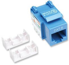 JACK RJ45 CAT6 KEYSTONE DE IMPACTO AZUL - Para uso con cable sin blindaje (UTP) Cat6, Compatible con herramientas de impacto 110 y Krone. - 210737 