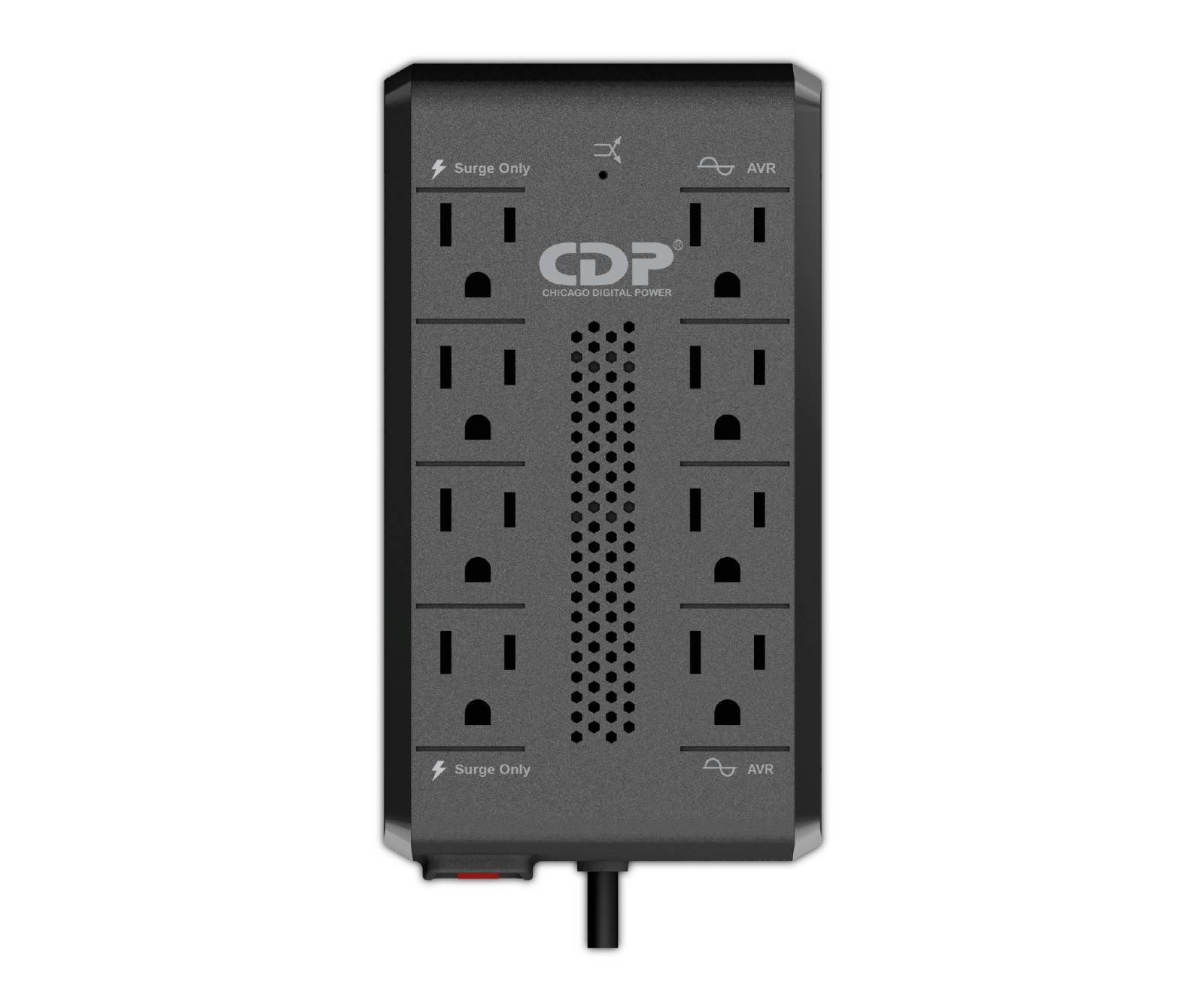 Regulador de Voltaje CDP RAVR1408 1410VA/700W AVR, 8 Salidas - Protección de 175 Julios - Ideal Hogar y Oficina - Nuevo Garantizado