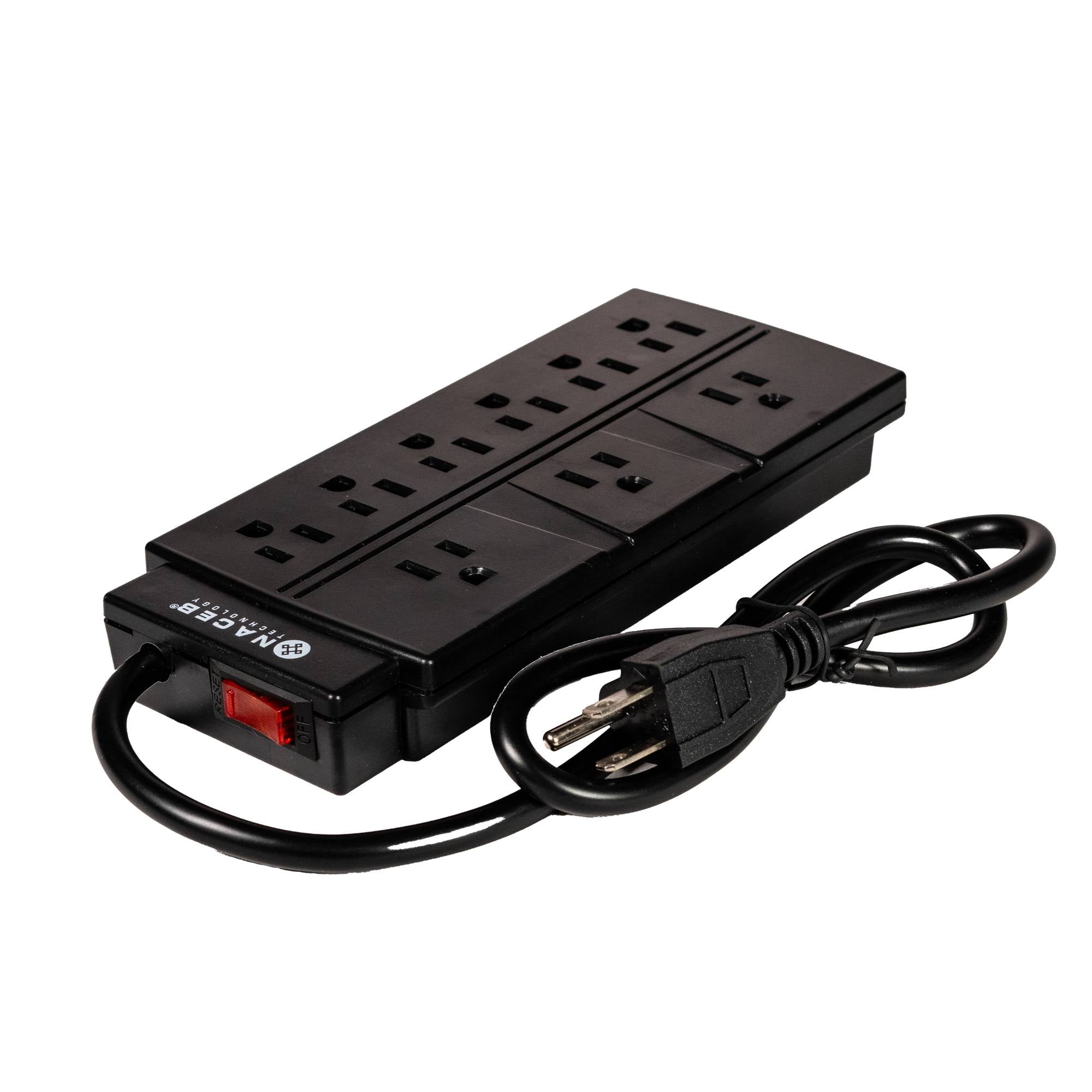 Barra Multicontacto Naceb NA-0707 | 9 Entradas de Alimentación | Protección Eléctrica para Múltiples Equipos