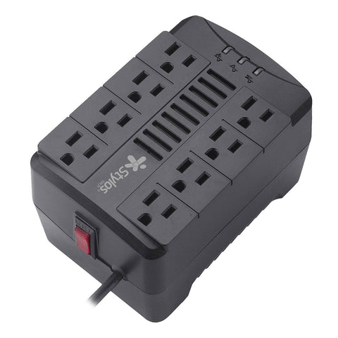Regulador STYLOS 650W AVR STTR650B - Protección de Voltaje Compacta - Ideal para Hogar y Consolas - Confiabilidad Diaria