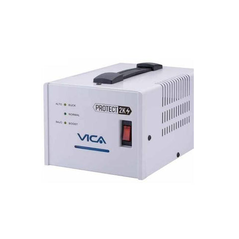 Regulador de Voltaje PROTECT 2K - Estabilizador de Energía Alta Capacidad - Protege Electrodomésticos y Computadoras - Seguridad Diaria