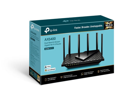 Router Wi-Fi 6 Gigabit TP-LINK Archer AX72 - Velocidad AX5400 para Transmisión 8K - Cobertura Ampliada con 4 Puertos LAN - Streaming Impecable