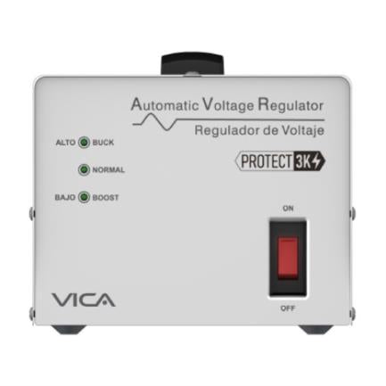 Regulador Vica Protect 3k 1800w Linea Blanca 4 Contactos - (PROTECT 3K)