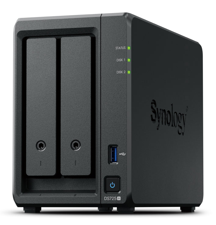 Servidor NAS Synology DiskStation DS725+ - Almacenamiento de 2 Bahías de Red - Tu Nube Privada y Segura - Gestión Avanzada