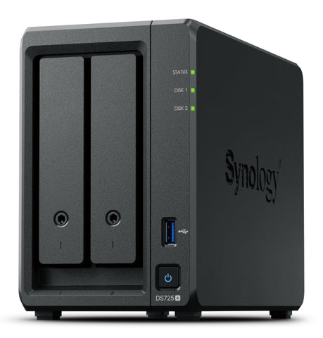 Servidor NAS Synology DiskStation DS725+ - Almacenamiento de 2 Bahías de Red - Tu Nube Privada y Segura - Gestión Avanzada