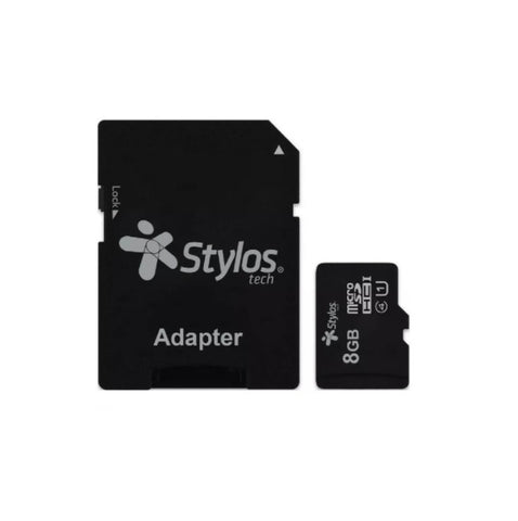 Memoria Micro SD Stylos 8GB STMS81B - Almacenamiento Confiable - Expansión Segura para Celulares y Audio