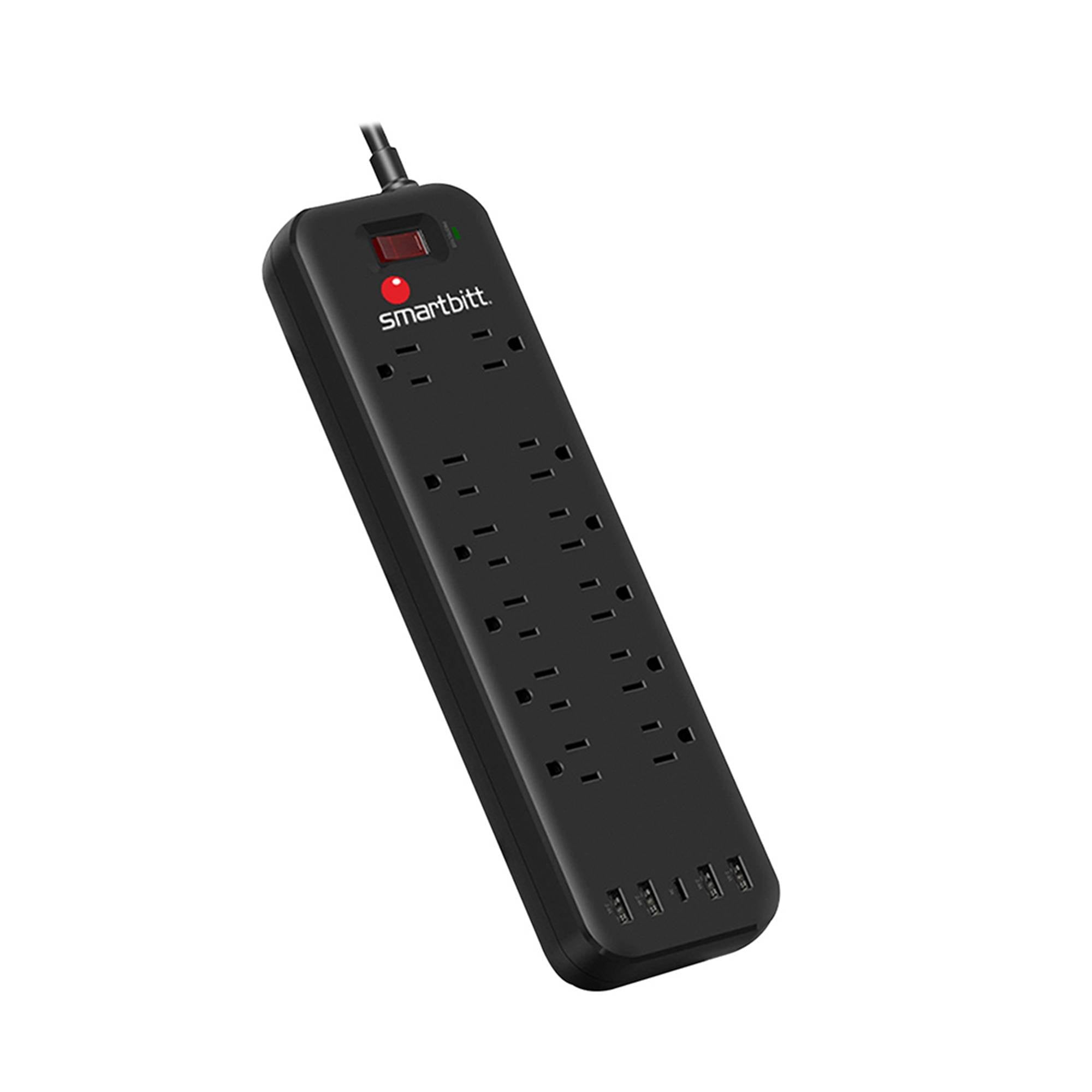 Supresor de Picos con Puertos USB - Protección Eléctrica con Carga Rápida - Ideal para Gadgets y Computadoras - Compacto y Seguro