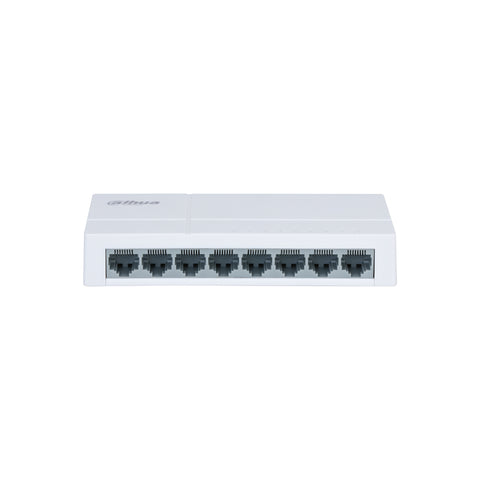 DH-PFS3008-8ET-L Switch para Escritorio 8 Puertos Fast Ethernet - 10/100, Capa 2, switching 1.6 Gbps, Velocidad de Reenvio de Paquetes 1.19 Mbps NB