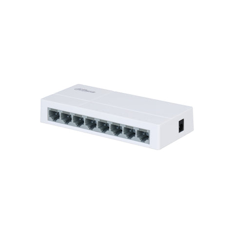 DH-PFS3008-8ET-L Switch para Escritorio 8 Puertos Fast Ethernet - 10/100, Capa 2, switching 1.6 Gbps, Velocidad de Reenvio de Paquetes 1.19 Mbps NB