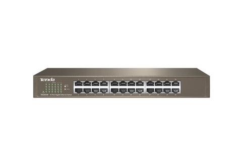 Switch Gigabit TENDA TEG1024D - 24 Puertos de Alta Velocidad para Rack - Red Comercial sin Cuellos de Botella - Rendimiento Industrial
