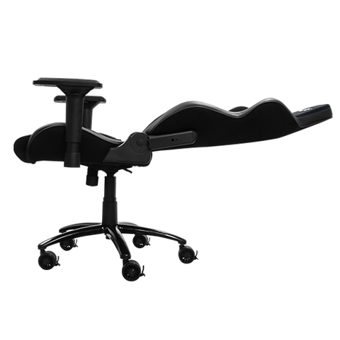 Silla Game Factor Tela Reclinable 4D, Metal Negro Con Blanco Cgc601-Wh