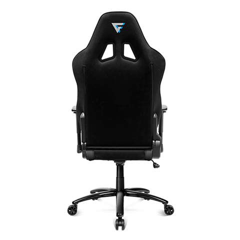 Silla Game Factor Tela Reclinable 4D, Metal Negro Con Blanco Cgc601-Wh