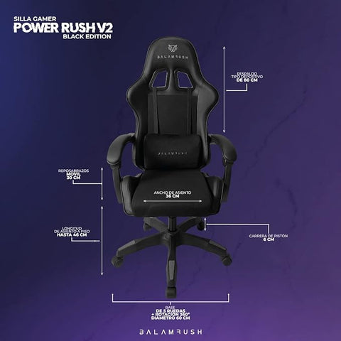 Silla Gamer Balam Rush Power Rush V2 Black Edition Br-934534