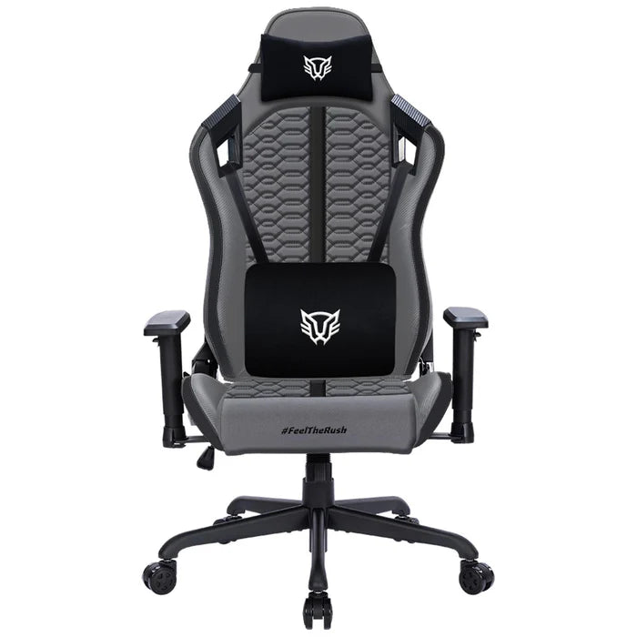 Silla Gamer Balam Rush Thunder Max V7, Carga Maxima 150 Kg, Soporte Lumbar Y Reposacabezas, Piston Clase 4, Inclinacion 180°,  Reposabrazos 2D, Color Gris - BR-940740