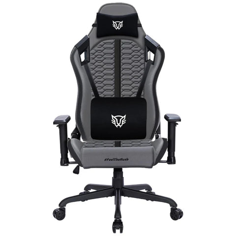 Silla Gamer Balam Rush Thunder Max V7, Carga Maxima 150 Kg, Soporte Lumbar Y Reposacabezas, Piston Clase 4, Inclinacion 180°,  Reposabrazos 2D, Color Gris - BR-940740