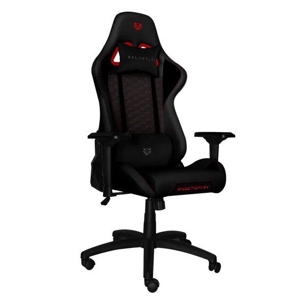 Silla Gamer Ergonómica  Thunder V2 | BR Edition Mediana Plus Tela y Piel Reclinable Soporta hasta 150 Kg, Negro-Rojo