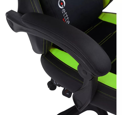 Silla Gamer Getttech Verde Y Negro Soporte Para Reposapies (Gar-Gaopy-G2-Gr)