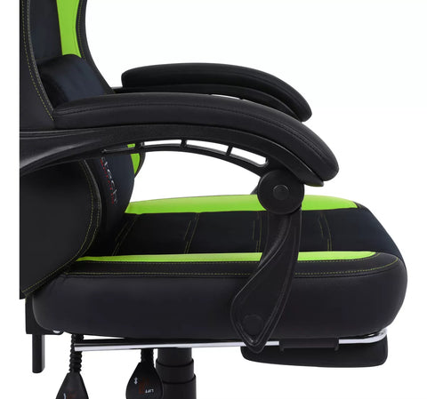 Silla Gamer Getttech Verde Y Negro Soporte Para Reposapies (Gar-Gaopy-G2-Gr)