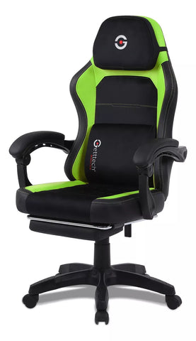 Silla Gamer Getttech Verde Y Negro Soporte Para Reposapies (Gar-Gaopy-G2-Gr)