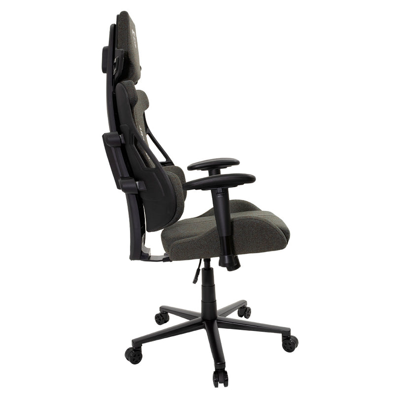 Silla Gamer Ocelot Gaming Tela automotriz ,Estrella de metal, Reposabrazos 2D, Reclinable hasta 135, Peso máximo 150kg, Color gris.