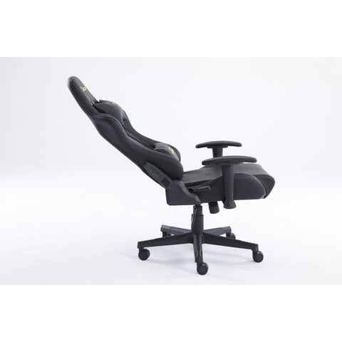 Silla Gamer Ocelot, Color Negro, Descansa Brazos Ajustables, Reclinable 90-155 Grados