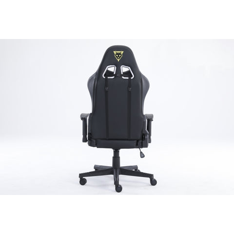 Silla Gamer Ocelot, Color Negro, Descansa Brazos Ajustables, Reclinable 90-155 Grados